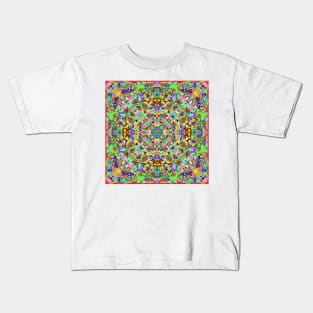 Bright square arabic ornate pattern Kids T-Shirt